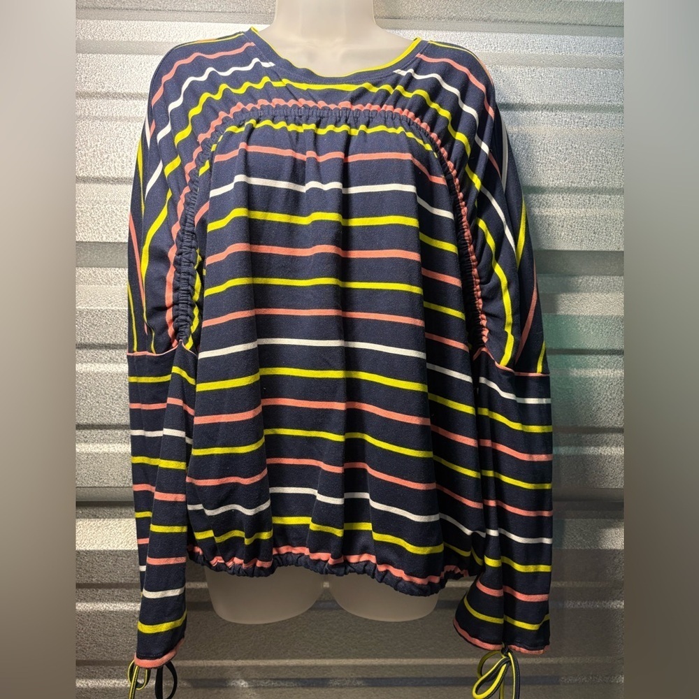 Project RUNWAY Navy and Pink Striped Sweatshirt